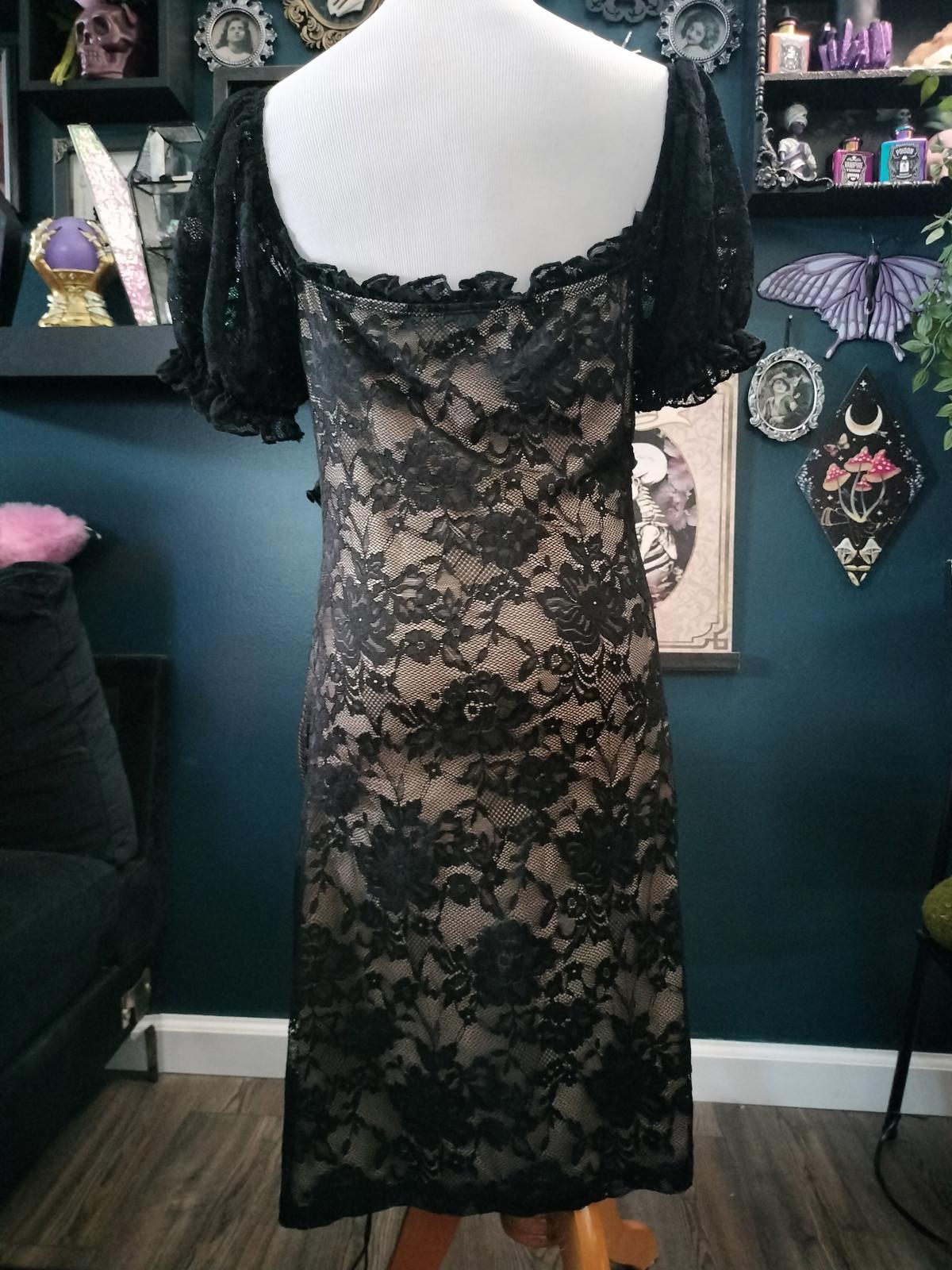 Sexy little black lace dress