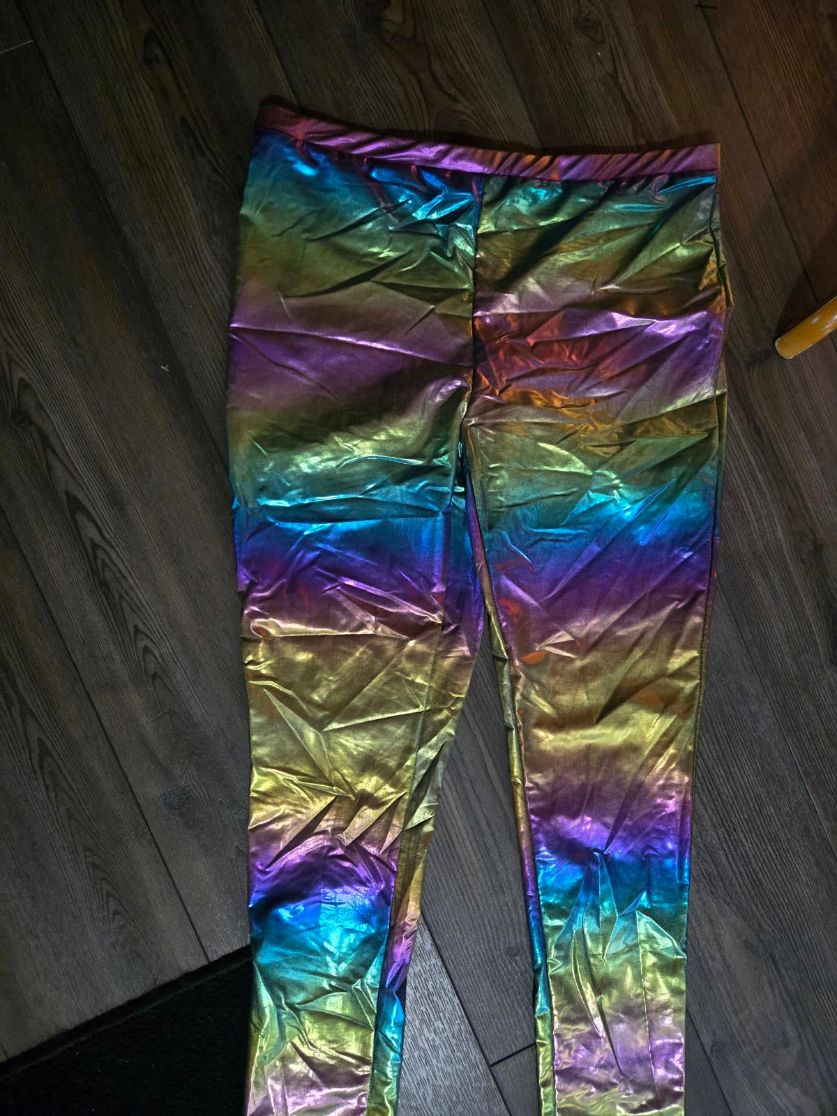 Blackheart oil slick rainbow leggings