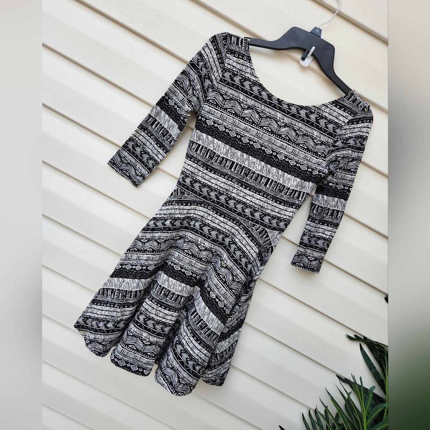 Forever 21 fit and flare geometric print dress