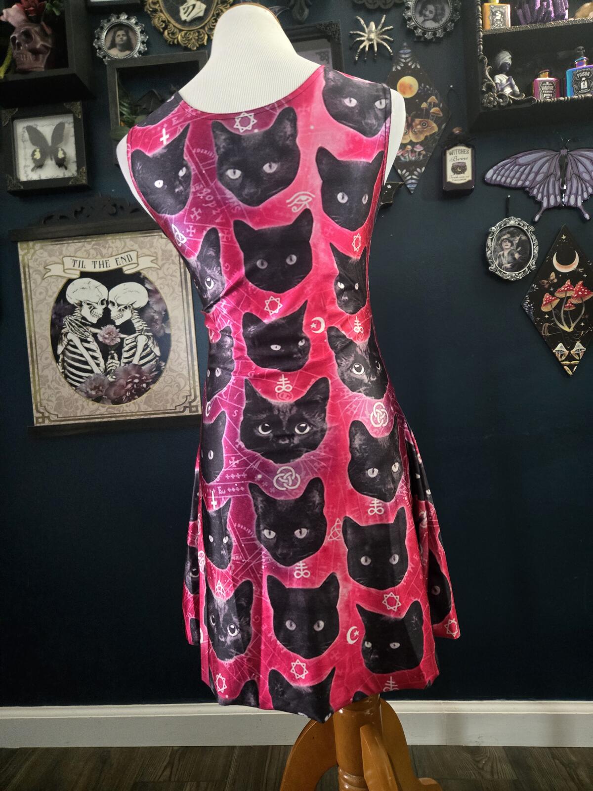 mini skater dress with black cats