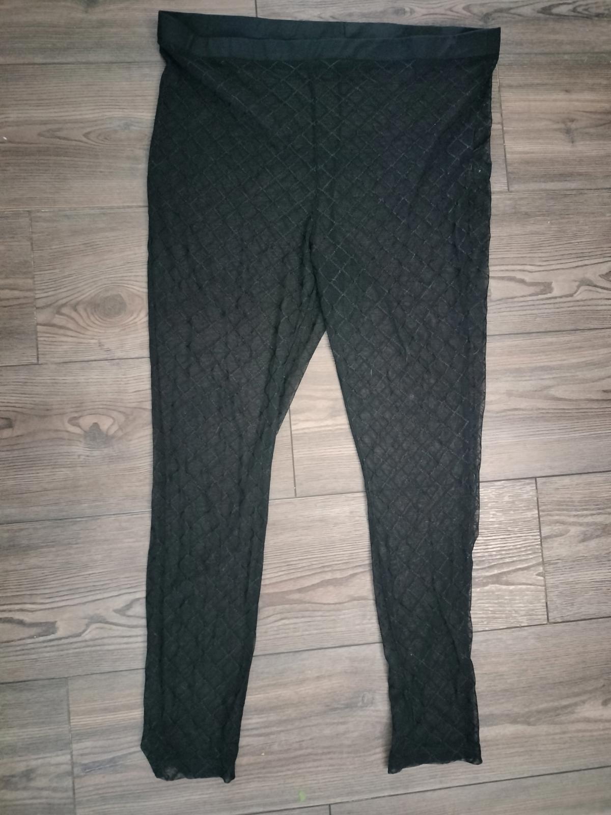 Mesh sheer black leggings