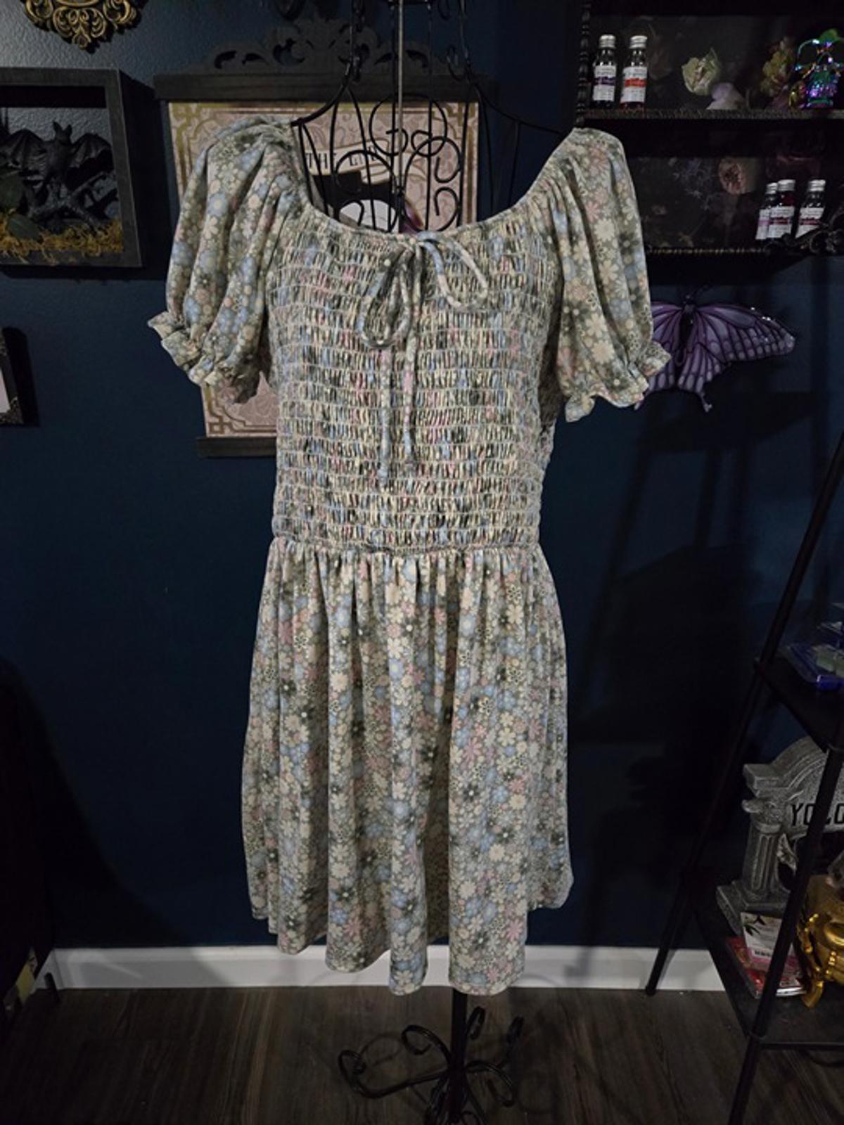 Altar'd State Arula floral smocked milkmaid dress
