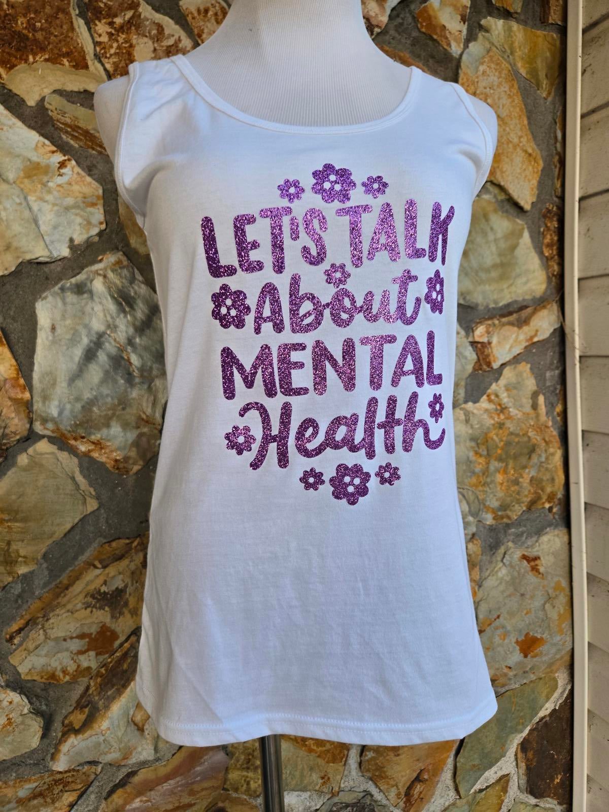 Let's Talk About Mental Health Graphic Tank Top