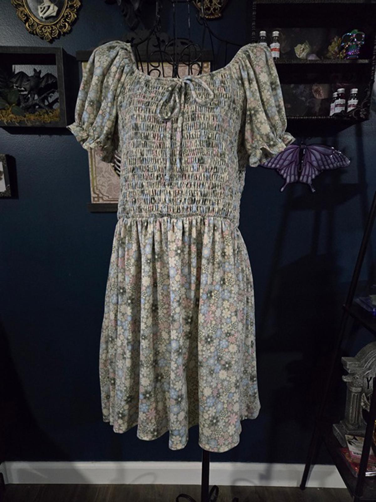 Altar'd State Arula floral smocked milkmaid dress