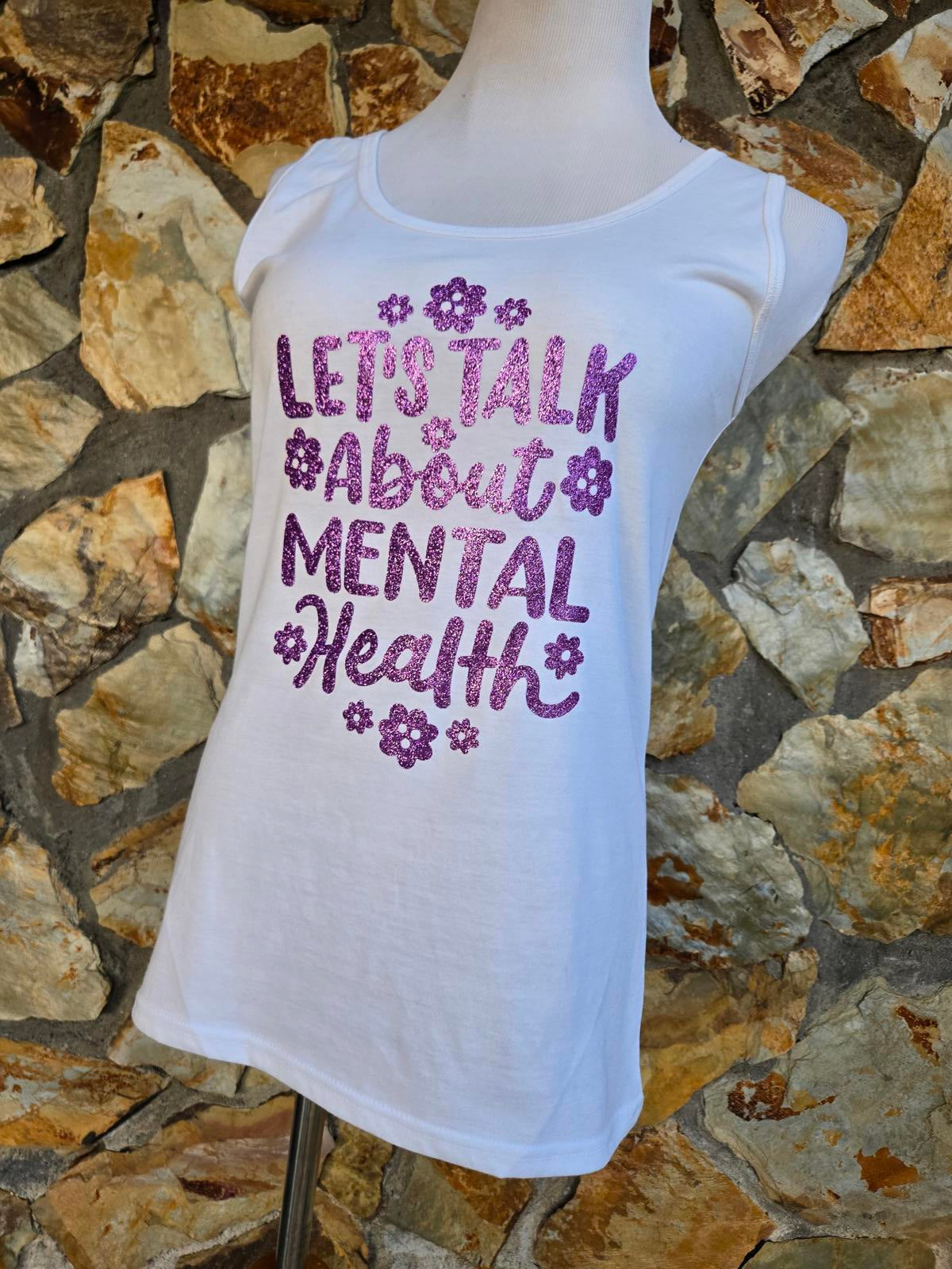 Let's Talk About Mental Health Graphic Tank Top