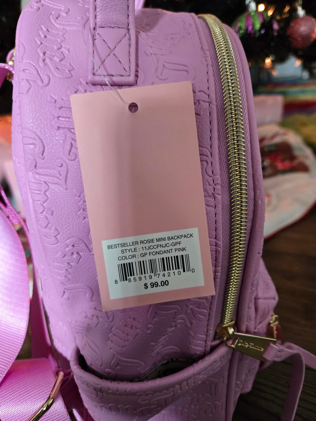 NWT Juicy couture pink backpack purse