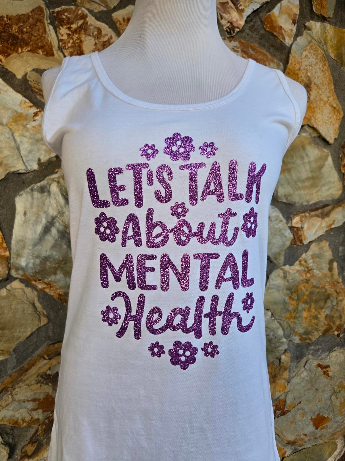 Let's Talk About Mental Health Graphic Tank Top