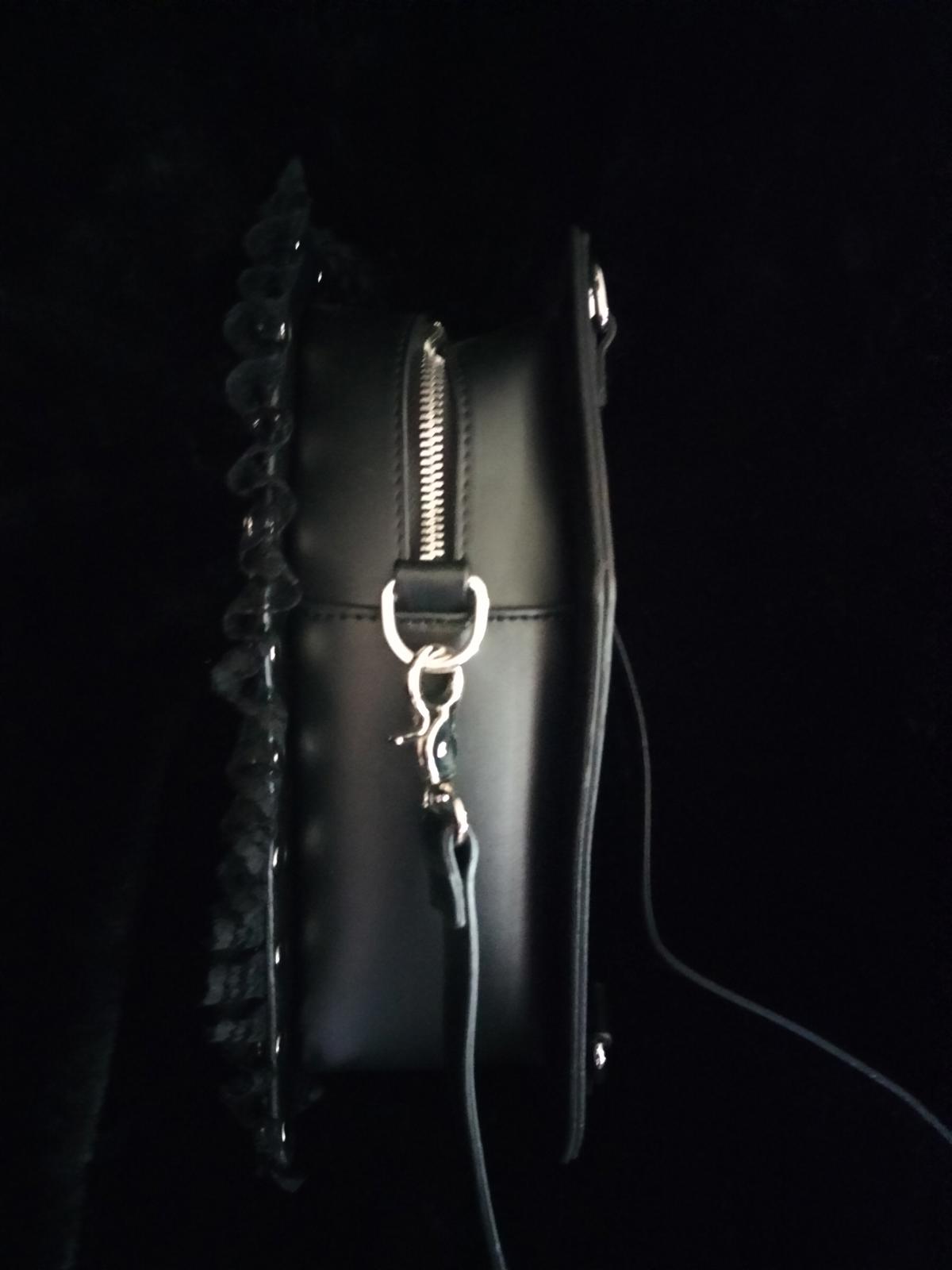 Dolls kill coffin shaped lace and studded handbag with detachable wings