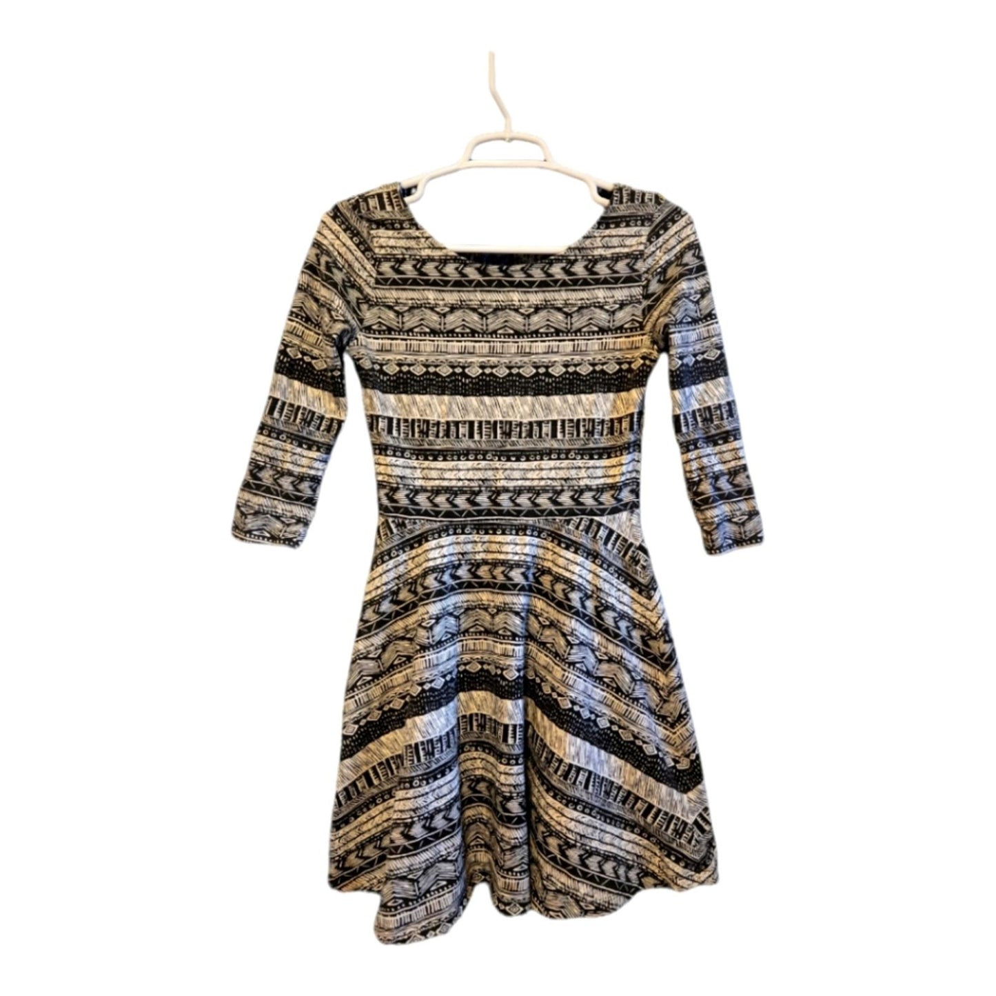 Forever 21 fit and flare geometric print dress