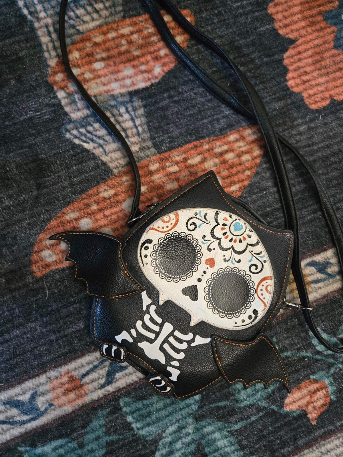 Novelty skeleton owl handbag crossbody purse