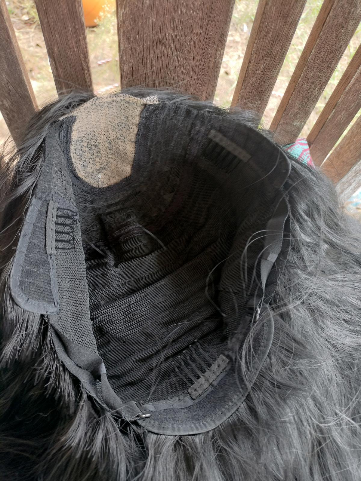Black wavy lace front wig