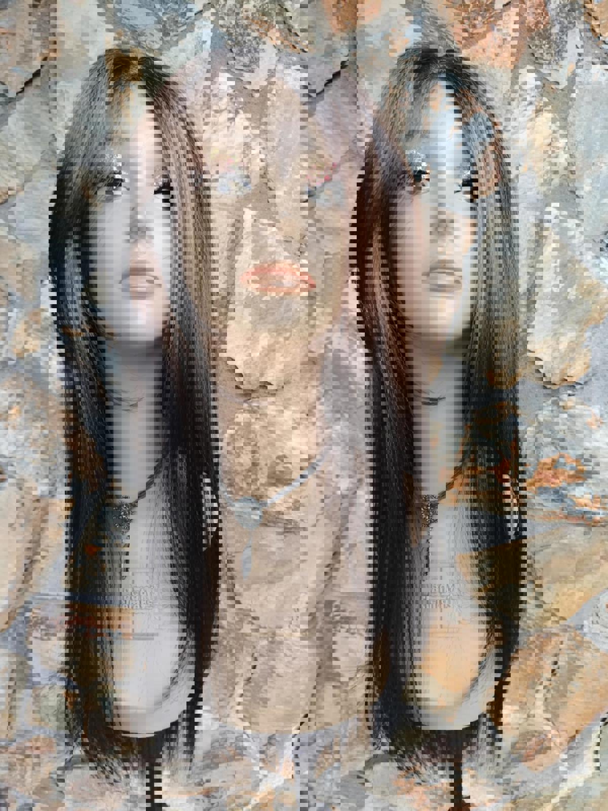 Black and brown ombre straight lace front wig