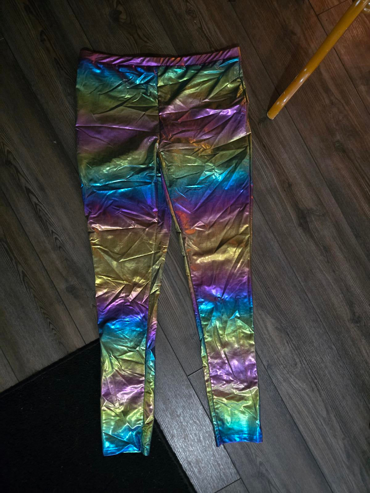 Blackheart oil slick rainbow leggings
