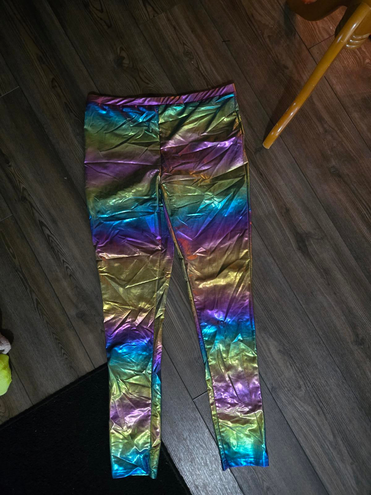 Blackheart oil slick rainbow leggings