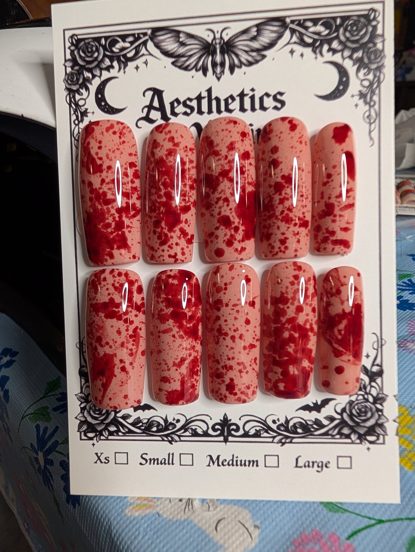 Blood splatter nails