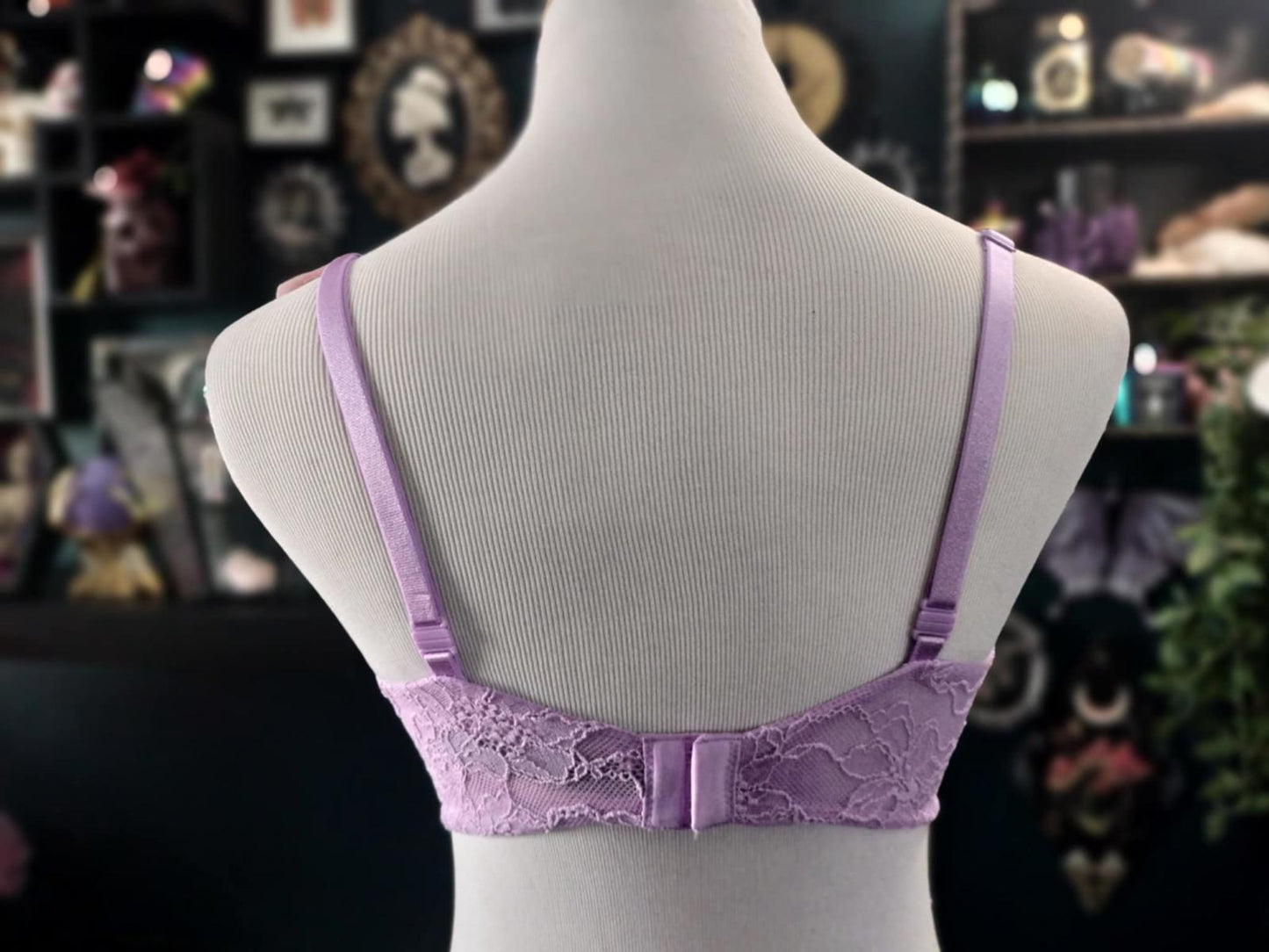 NWT Victoria's secret purple lace and rhinestone push up bra 36D