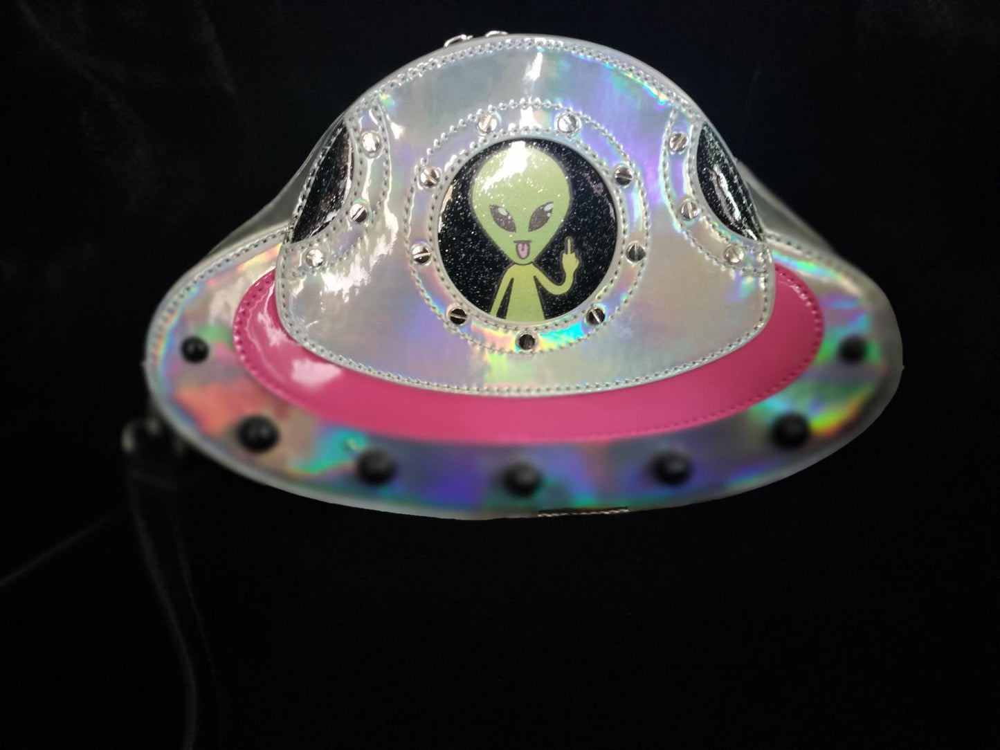 Dolls kill alien in flying saucer spaceship novelty handbag
