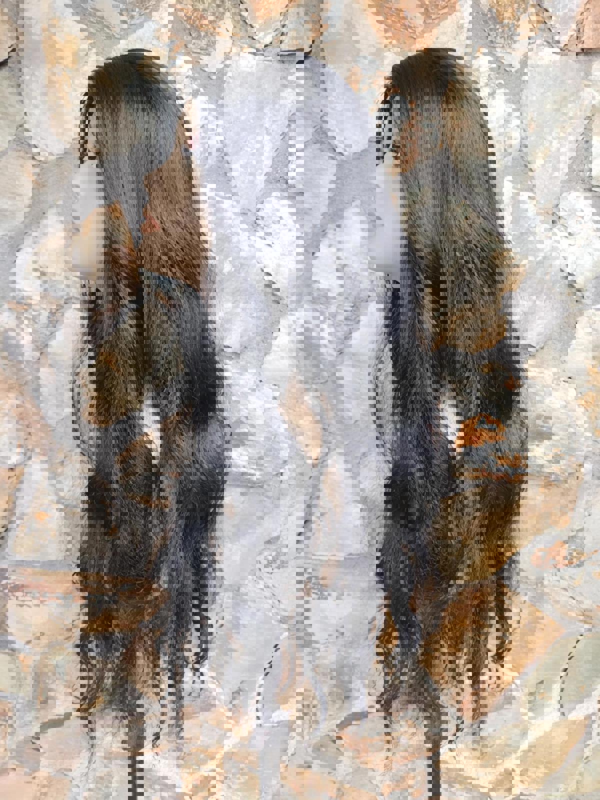 Black wavy lace front wig