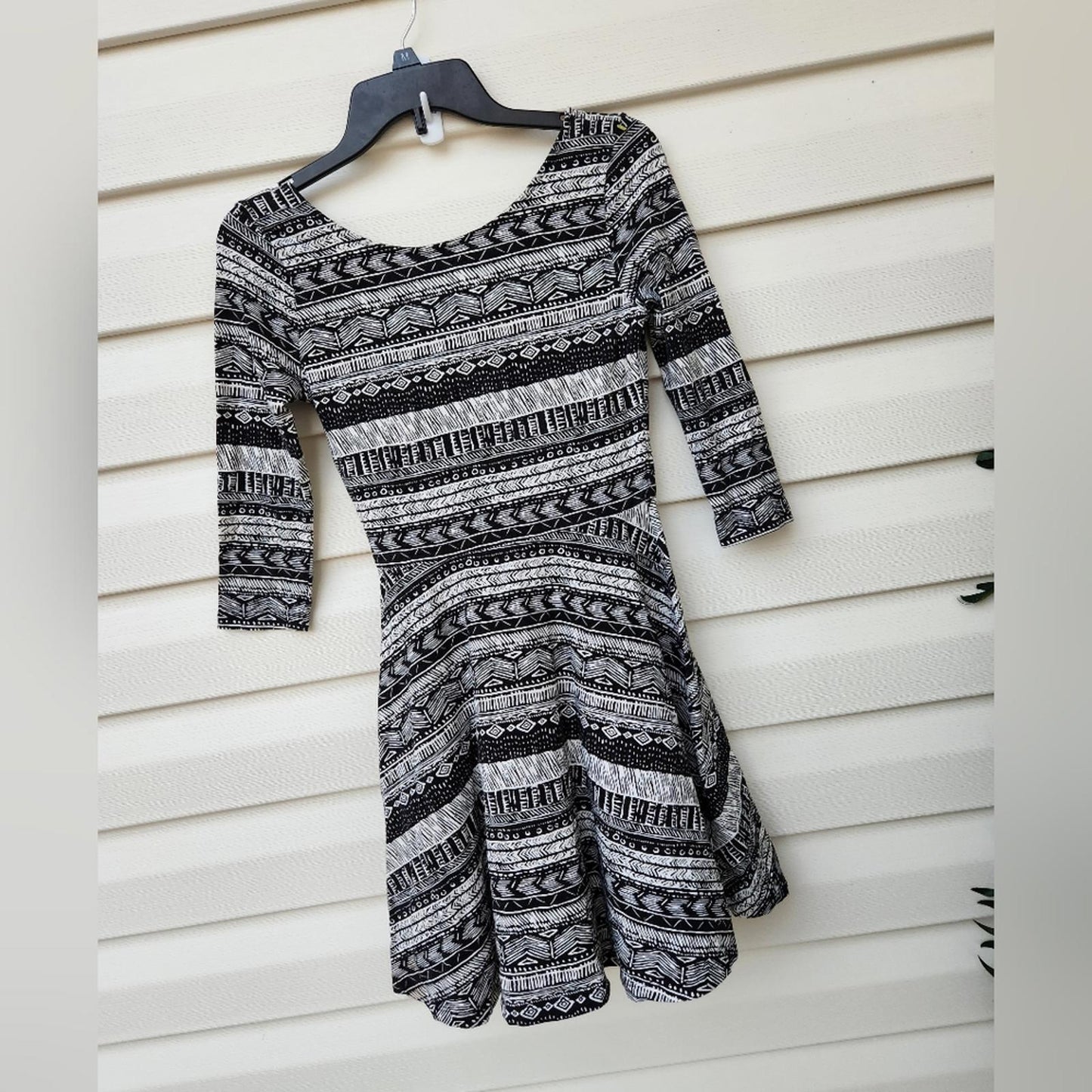 Forever 21 fit and flare geometric print dress