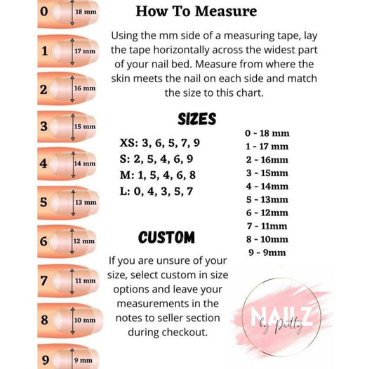 Emo scene queen handmade press on nails