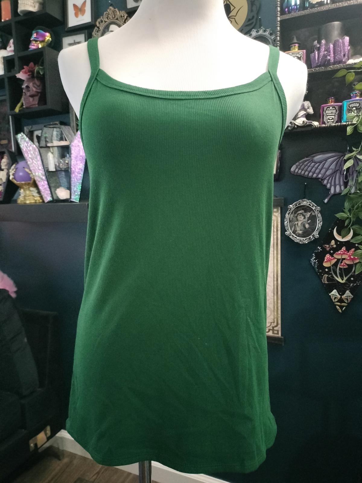 Green cami tank top
