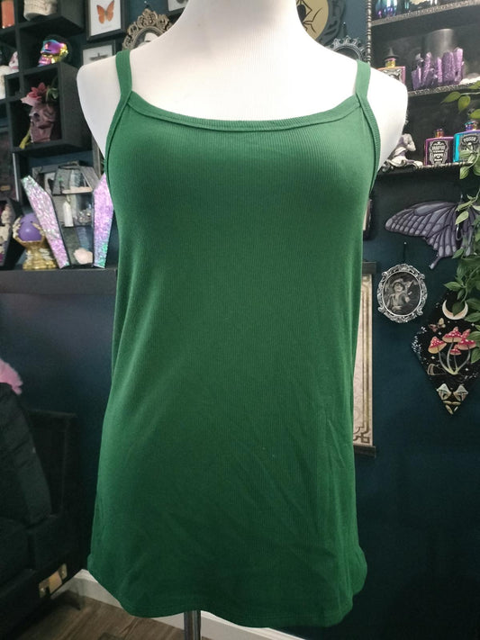 Green cami tank top