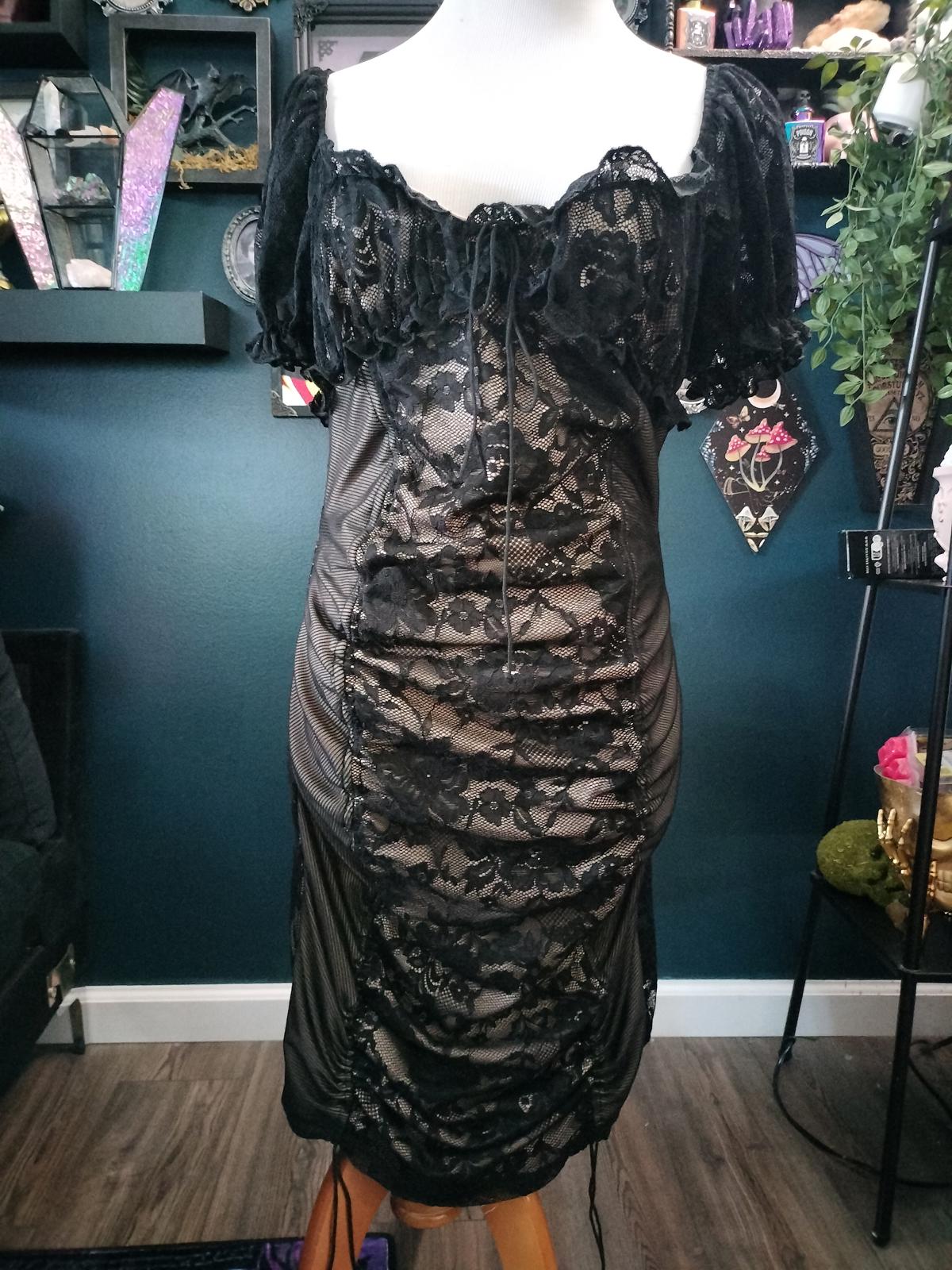 Sexy little black lace dress