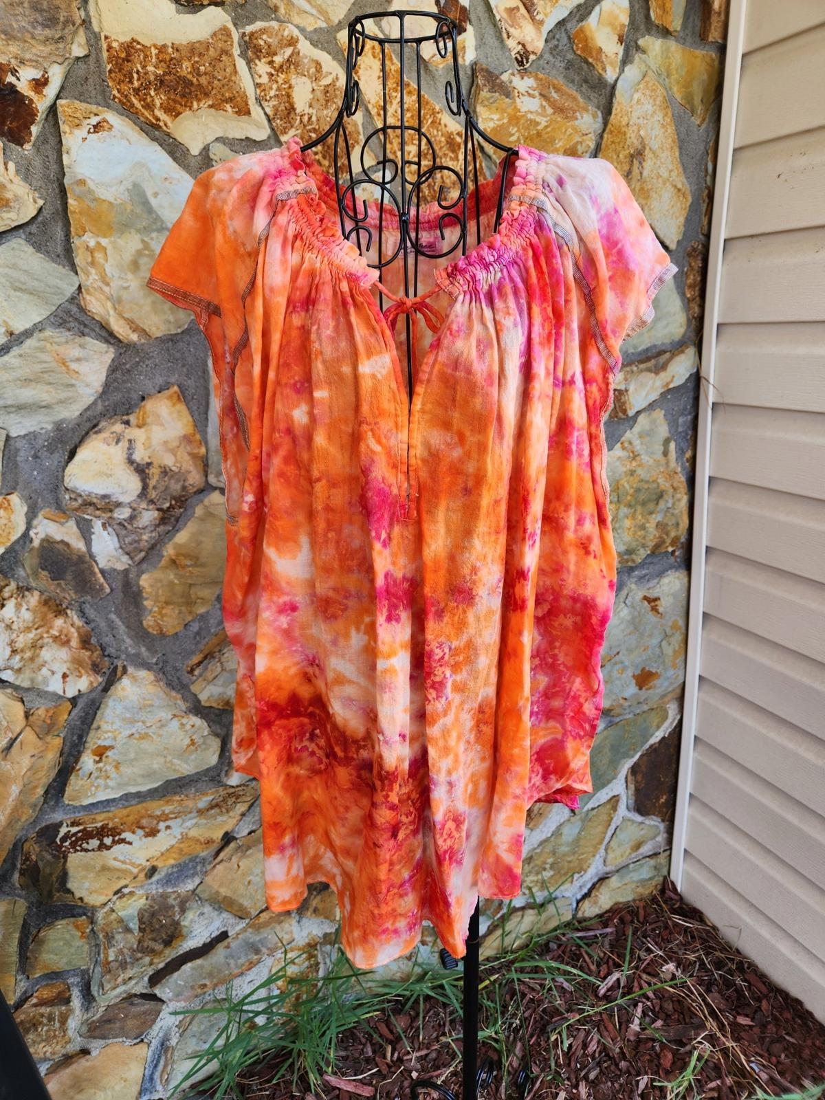 Free People we the free custom dyed oversized blouse
