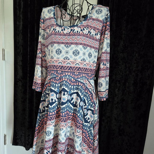 Rue 21 elephant boho print dress