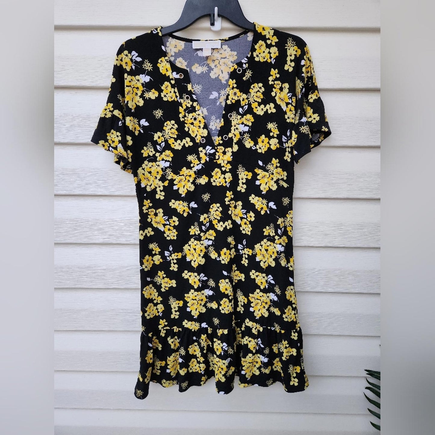 MICHAEL Michael Kors yellow black floral sundress