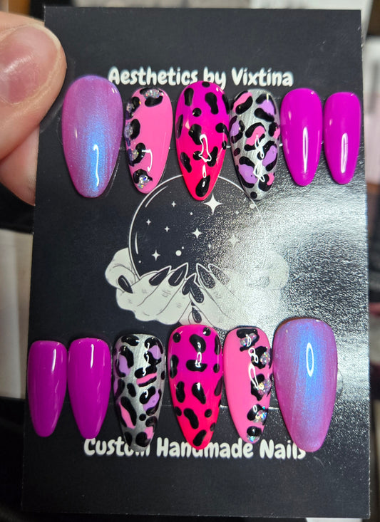 Lisa frank baddie handmade nails