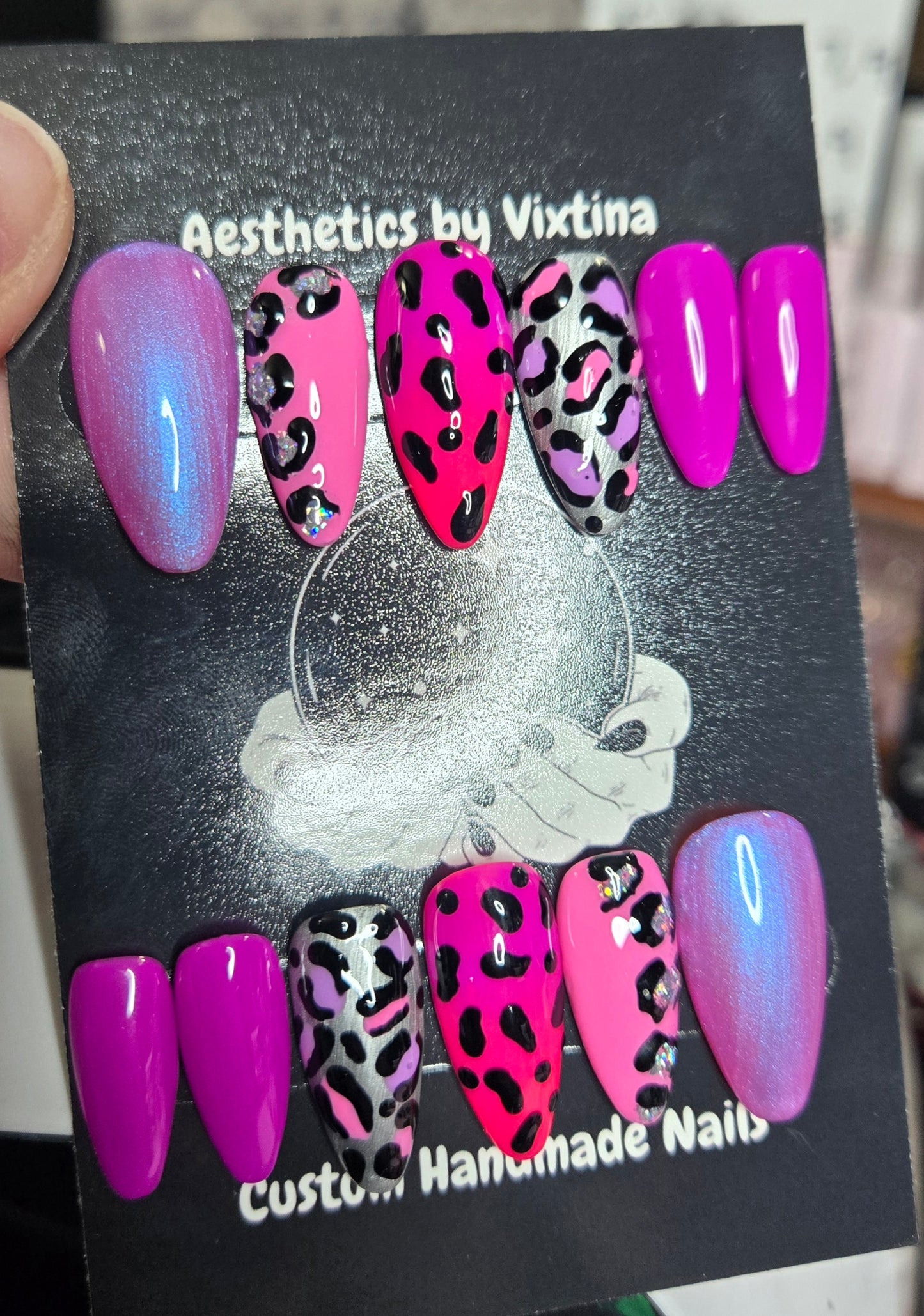 Lisa frank baddie handmade nails
