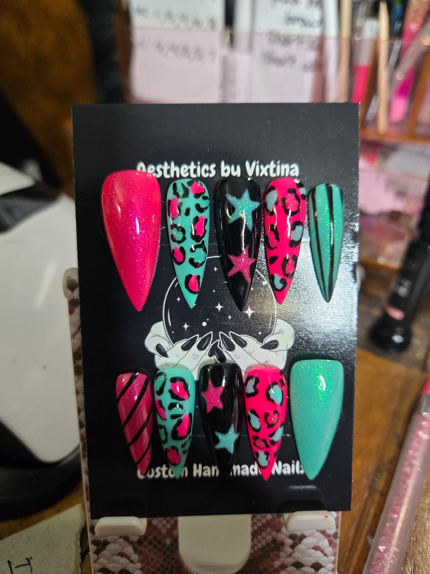 Emo scene queen handmade press on nails