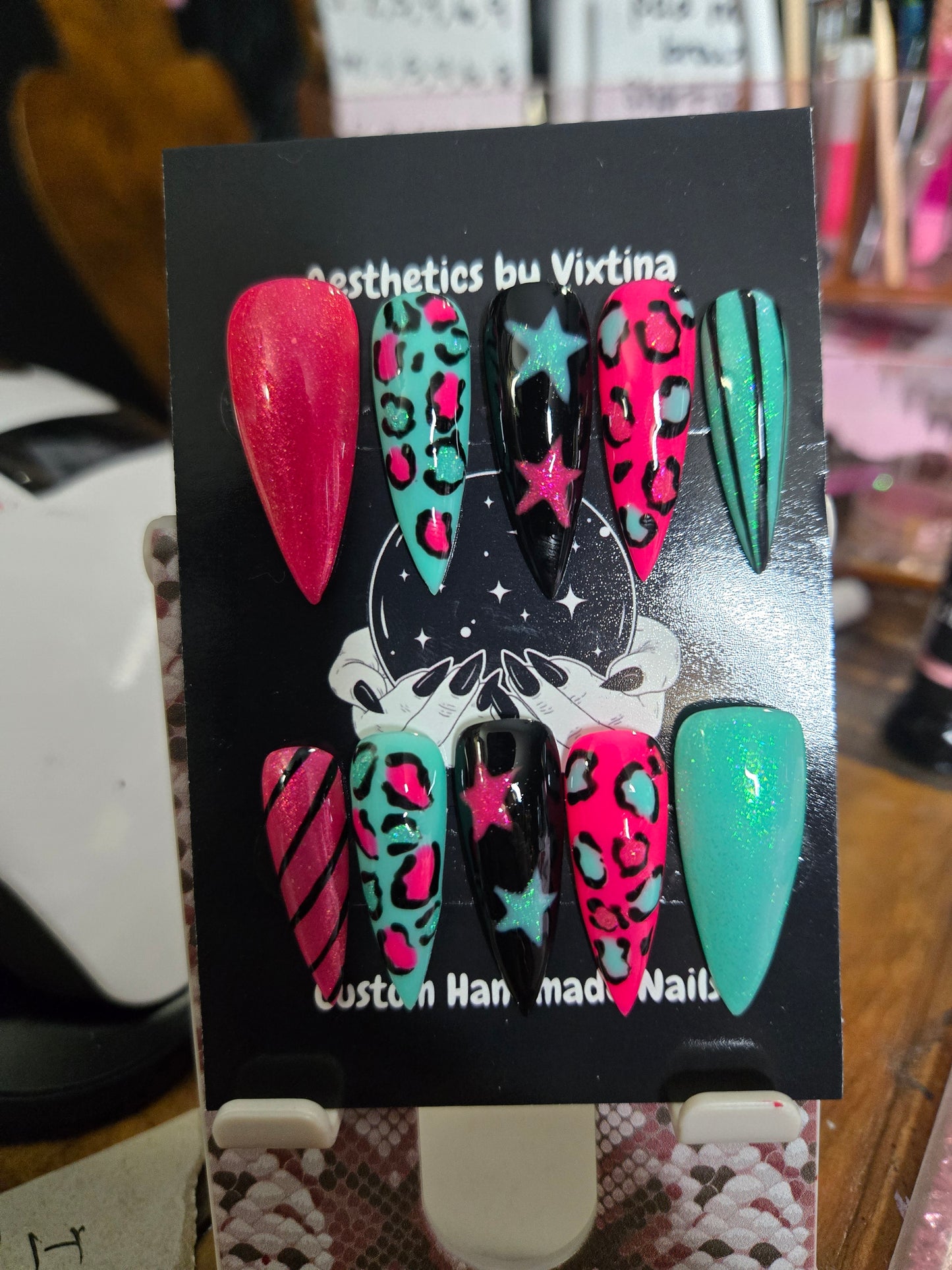 Emo scene queen handmade press on nails