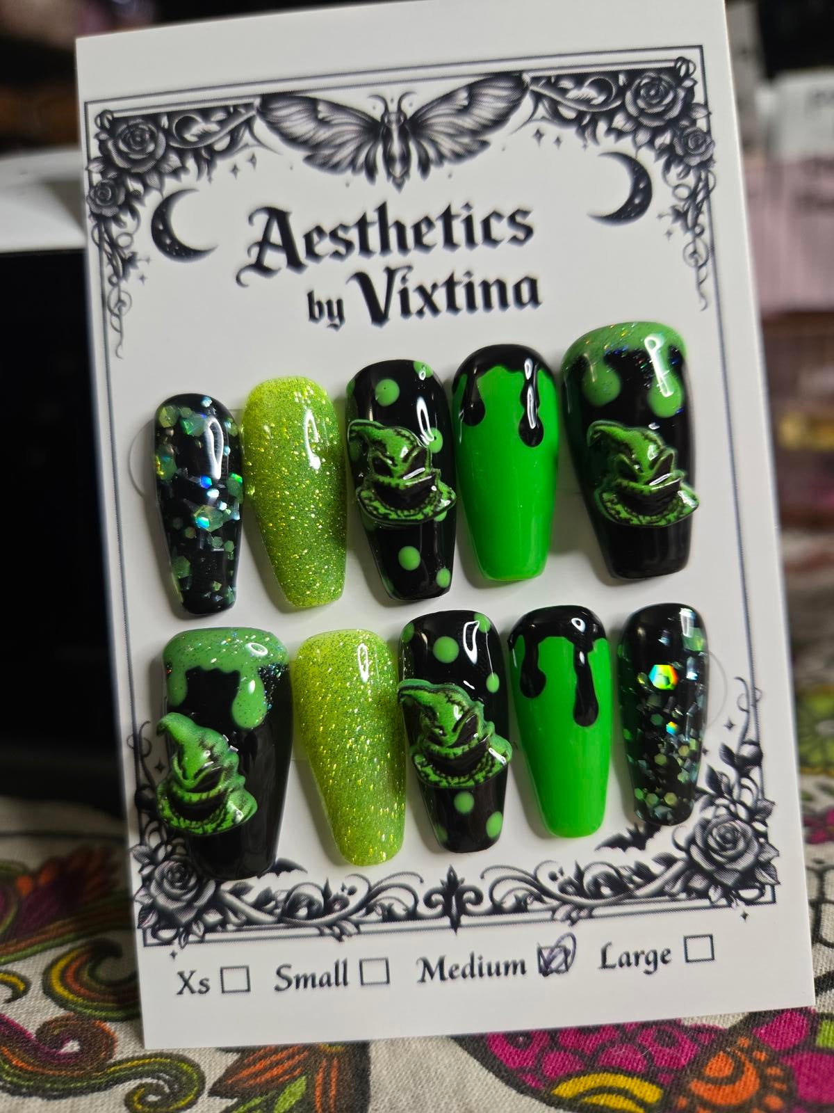 oogie boogie nails custom made
