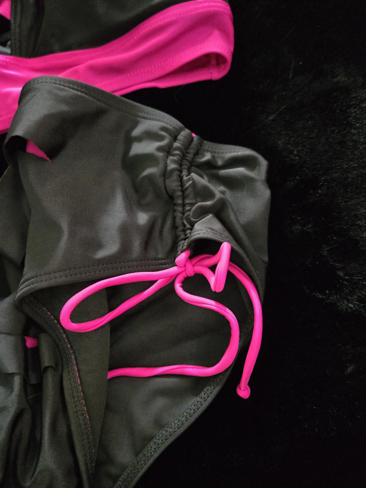 Black and pink bikini swimsuit