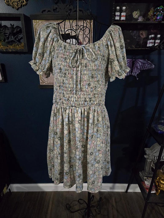 Altar'd State Arula floral smocked milkmaid dress