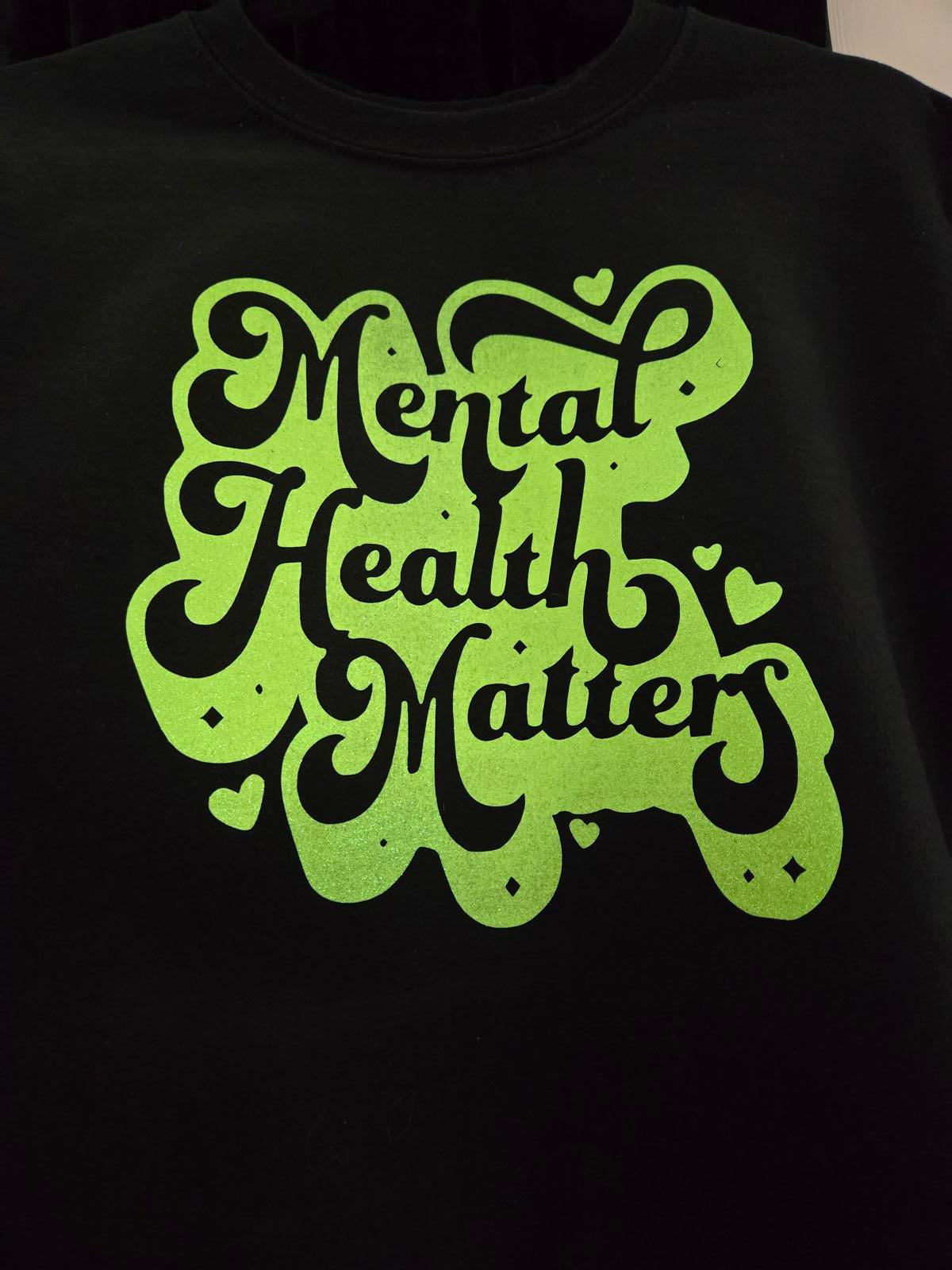 Mental Health Matters GLITTERY Graphic Sweatshirt