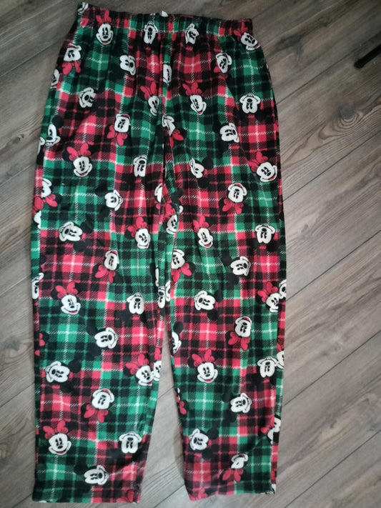 Mickey and Minnie plaid pajama pants