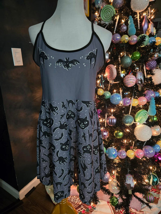 Too fast spooky cat dress