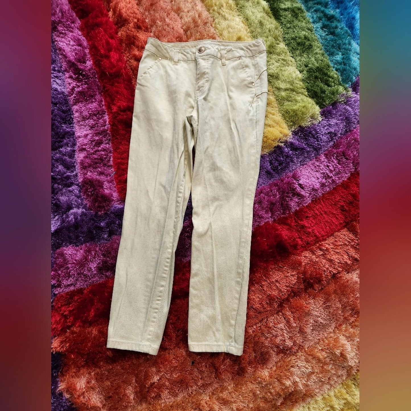 Copper key light yellow skinny jeans