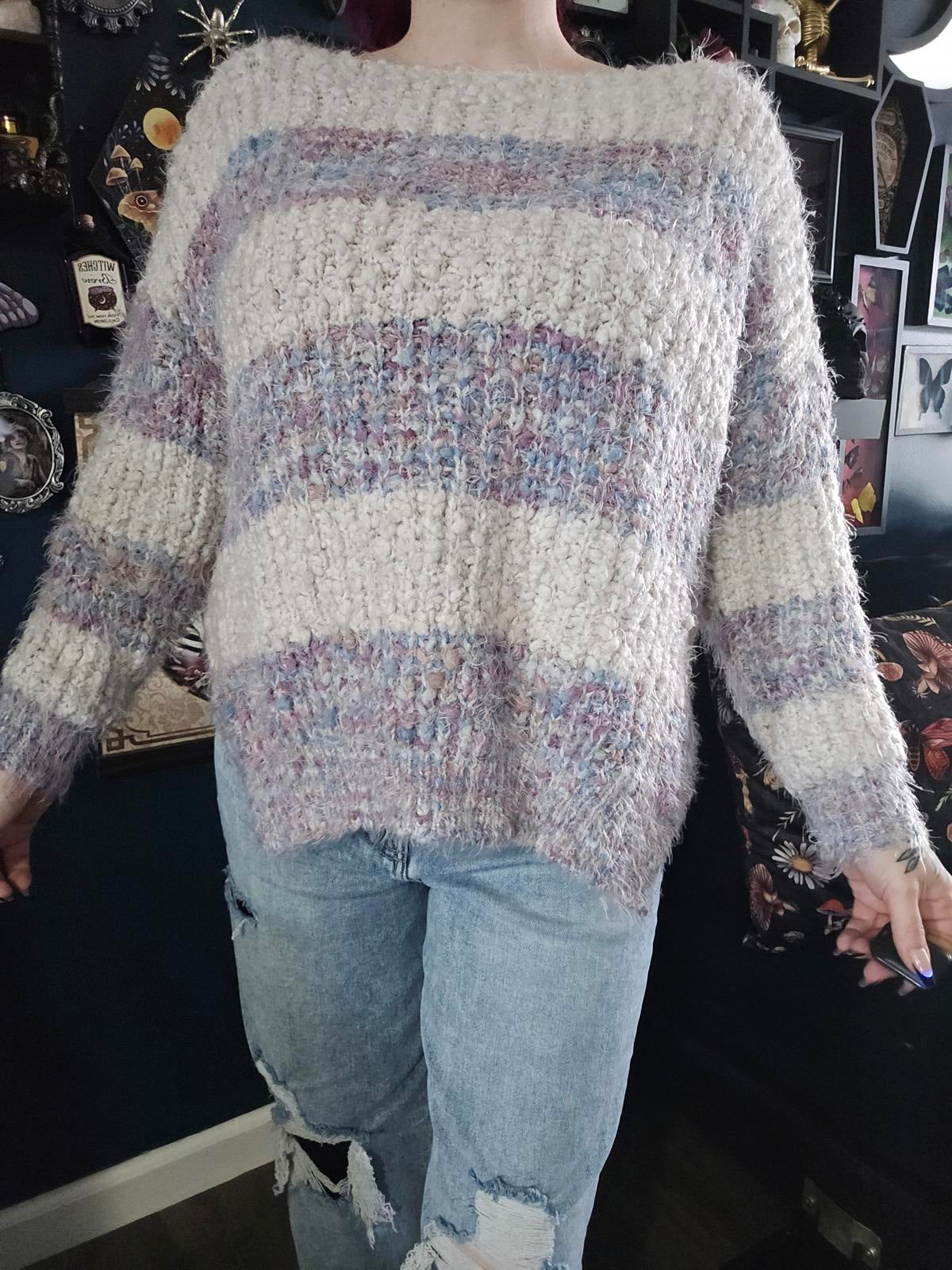 Altar'd state cozy marbled eyelash sweater