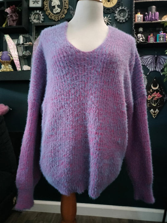 Fuzzy soft oversized sweater
