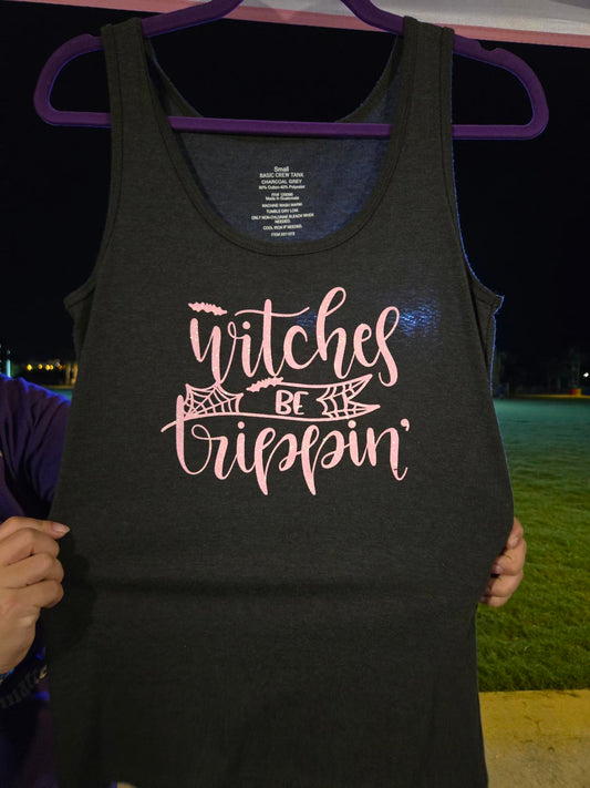 Witches be trippin' halloween tank top