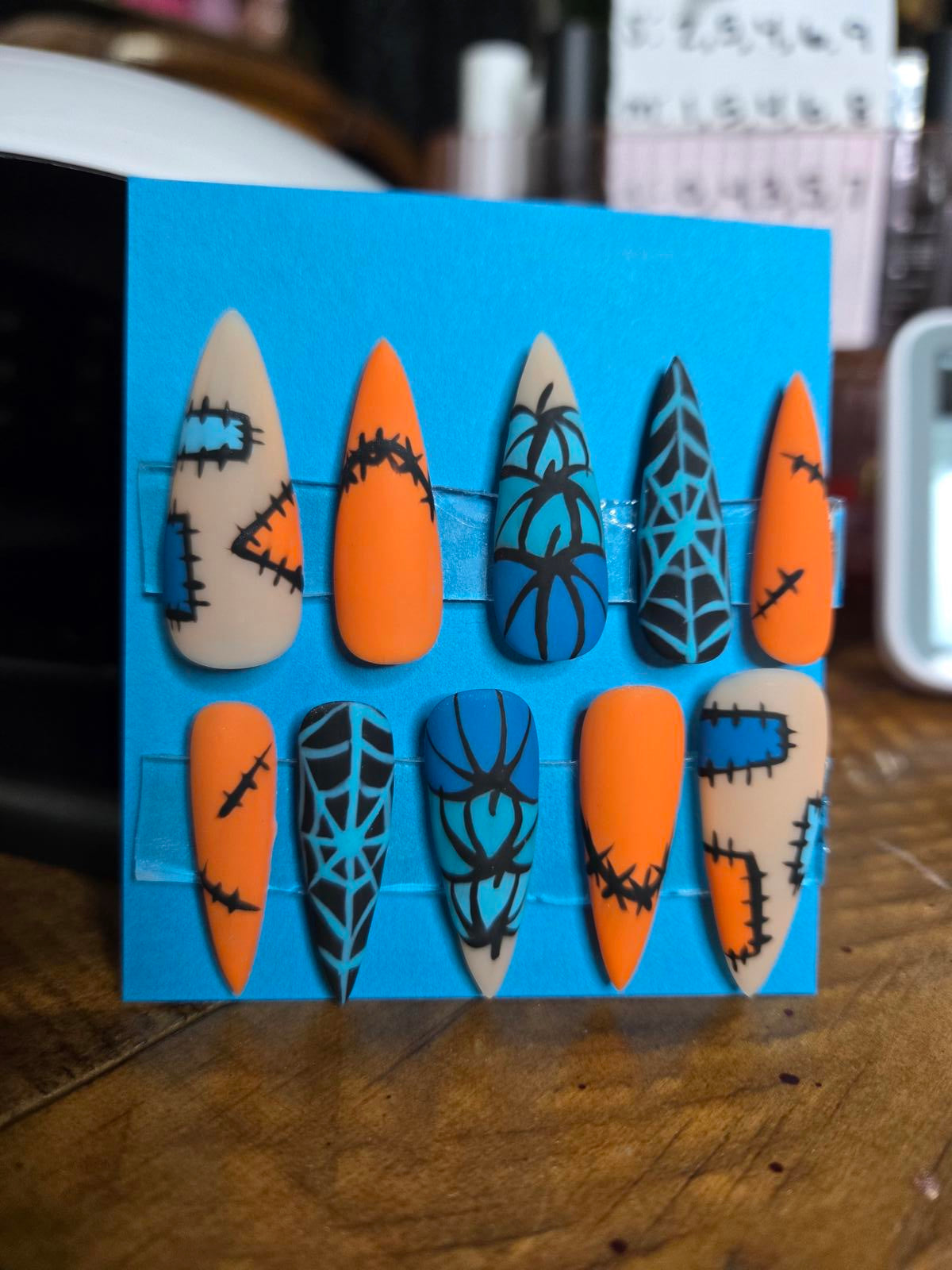 Fall pumpkin and patches press on nails custom made