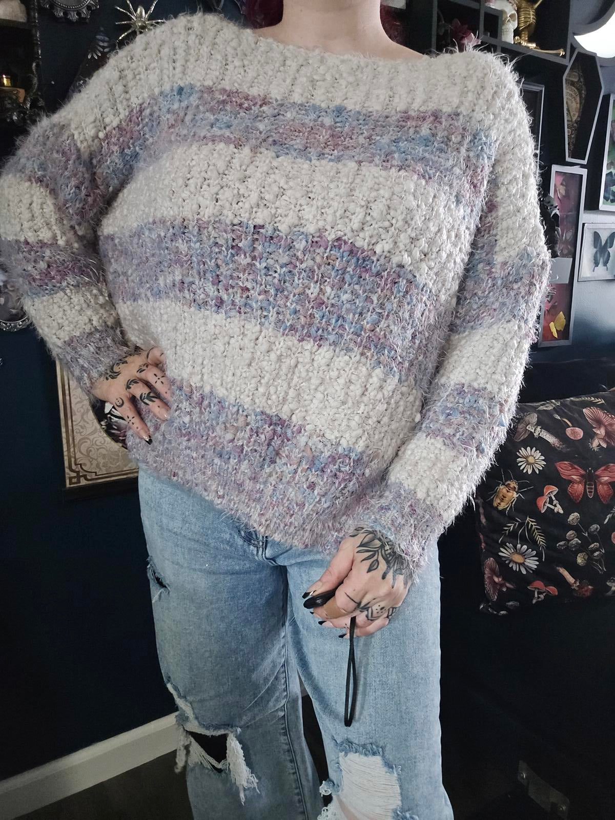 Altar'd state cozy marbled eyelash sweater