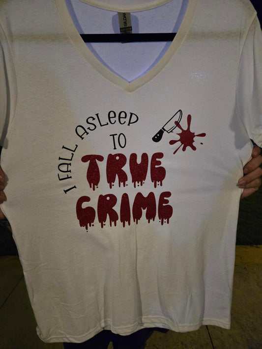 I fall asleep to true crime t shirt