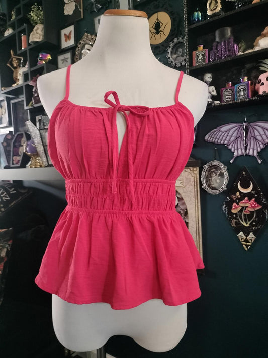 NWT Salmon peplum blouse