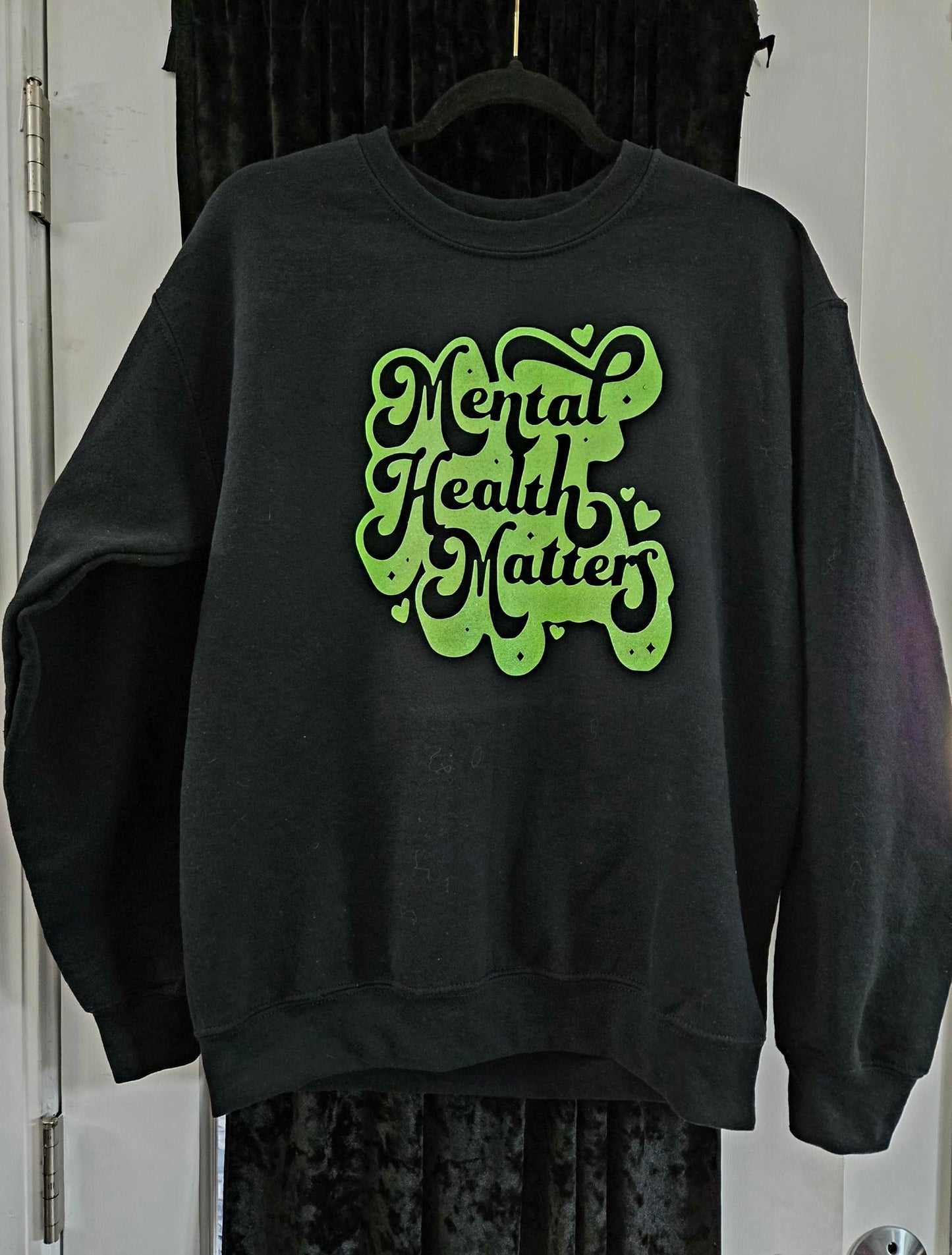 Mental Health Matters GLITTERY Graphic Sweatshirt