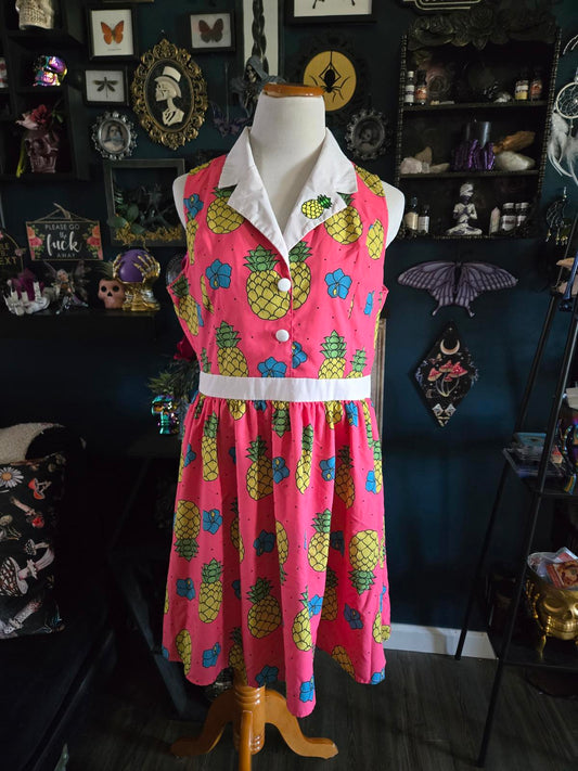 Sourpuss retro pin up style pineapple print dress